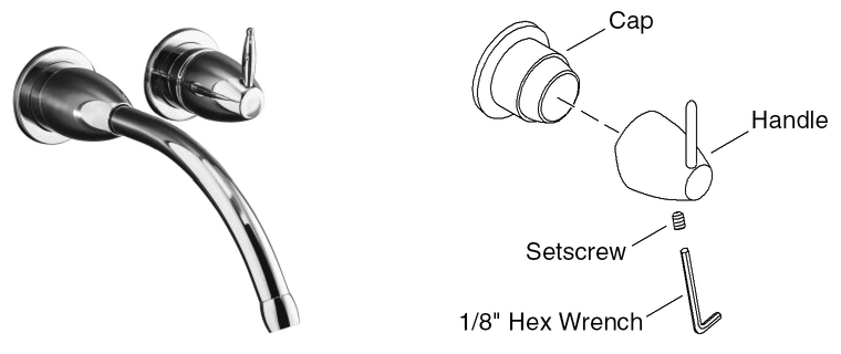 Single-Handle Bathroom Sink Faucets - Handle Removal