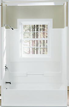 tub surround with window